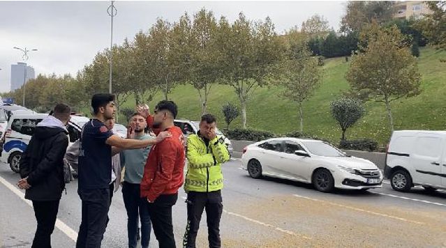 ESENLER'DE OTOMOBİLLE TAKLA ATTI, SAĞLIK EKİPLERİYLE TARTIŞTI