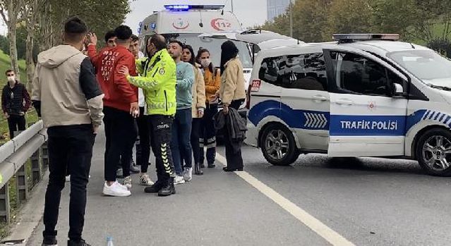 ESENLER'DE OTOMOBİLLE TAKLA ATTI, SAĞLIK EKİPLERİYLE TARTIŞTI