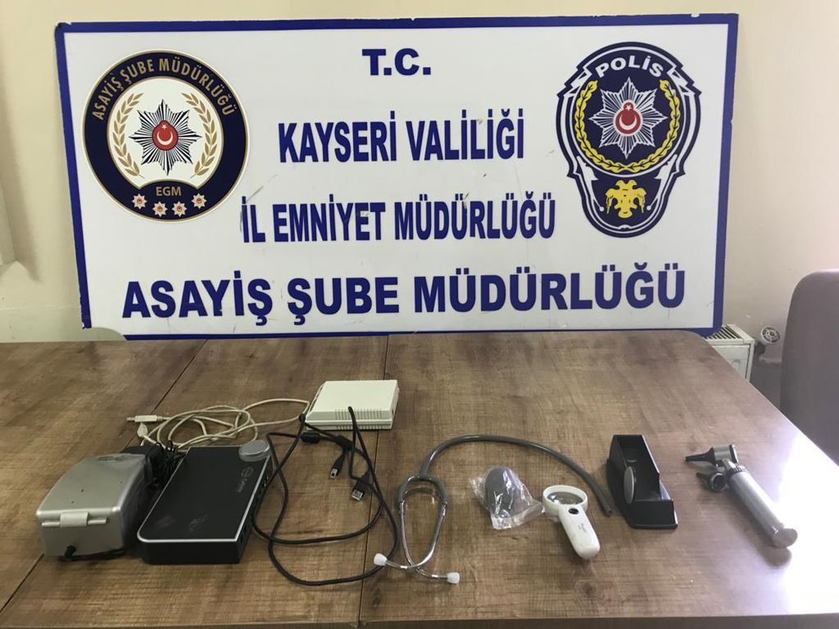 Kayseri\'de işitme cihazları satılan iş yerini soyan şüpheli yakalandı