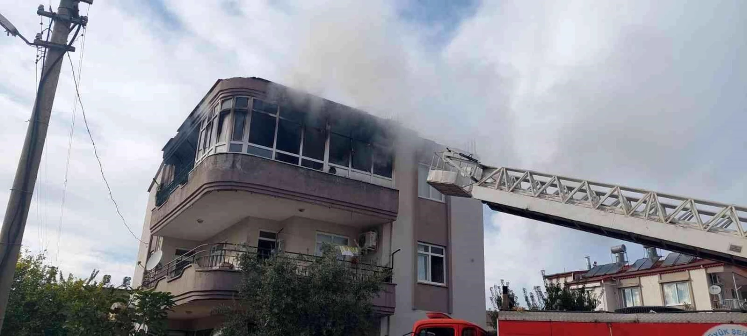 Klimadan çıkan yangın paniğe neden oldu