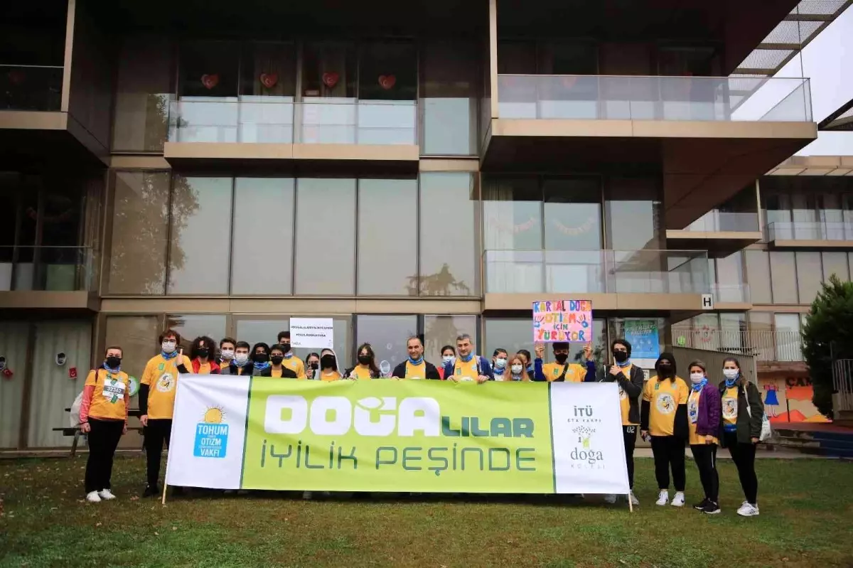 Doğalı öğrenciler, "Doğalılar İyilik Peşinde" sloganıyla maratona katıldı