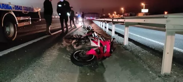 Tekirdağ'da bariyerlere çarpan motosikletin sürücüsü öldü