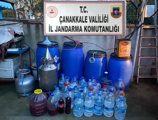 Çanakkale'de kaçak içki ve uyuşturucu operasyonu: 2 tutuklama