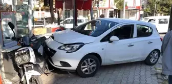 Direksiyon hakimiyetini kaybeden sürücü pastaneye daldı