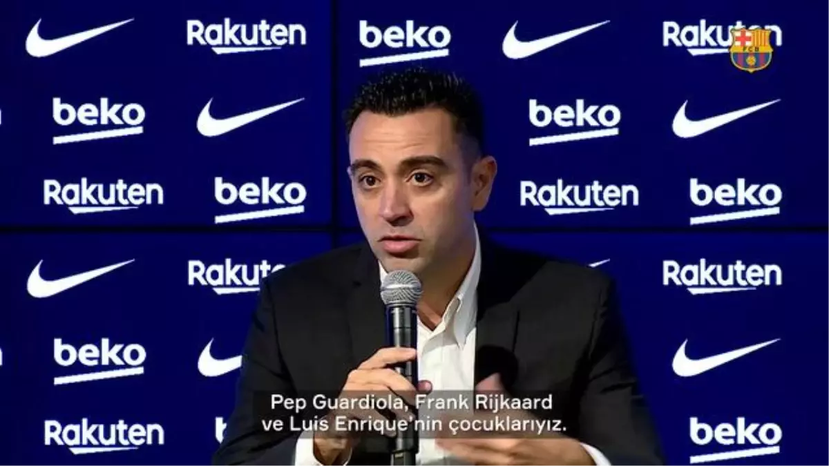 FC Barcelona Teknik Direktörü Xavi\'nin İlk Basın Toplantısı