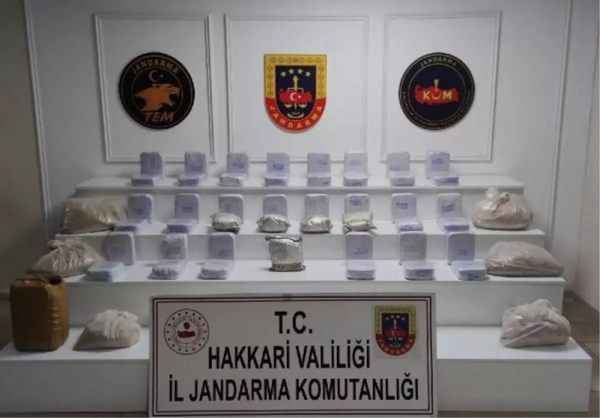 Hakkari\'de, arazide 77 kilo eroin ele geçirildi