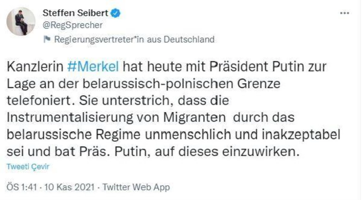 Son dakika haberi: Almanya Başbakanı Merkel\'den Putin\'e \'Belarus\' çağrısı