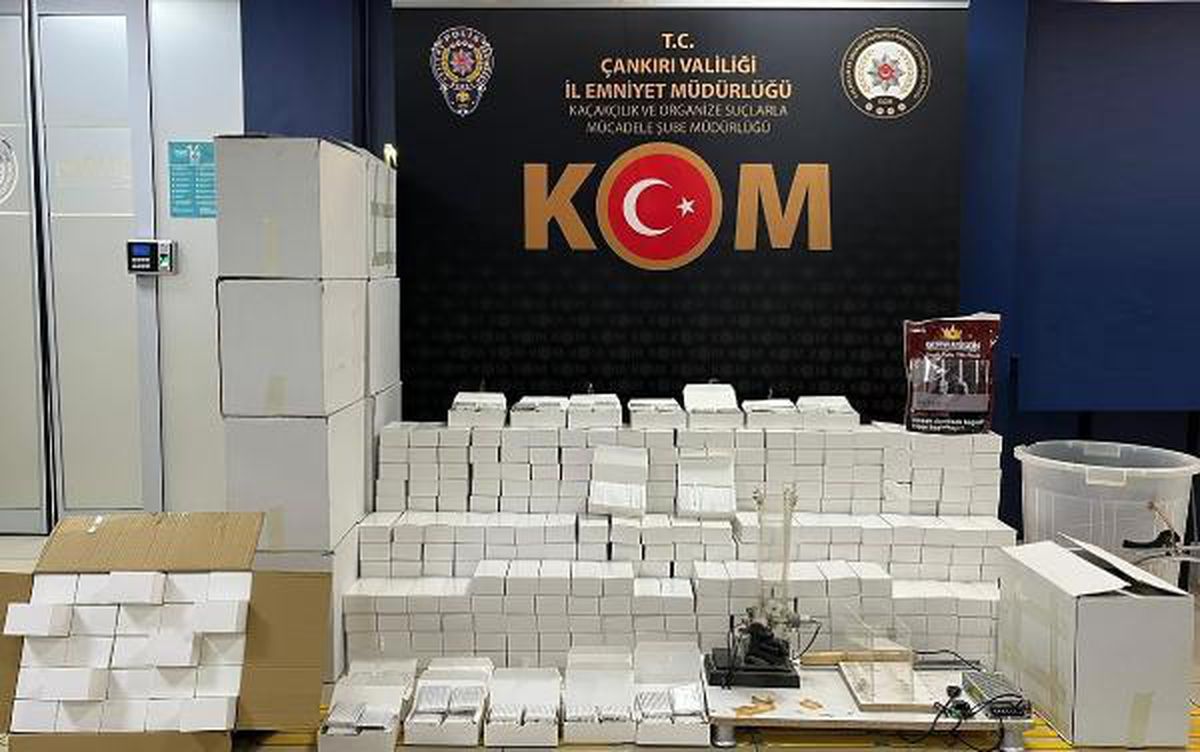 Çankırı\'da 112 bin 600 makaron ele geçirildi