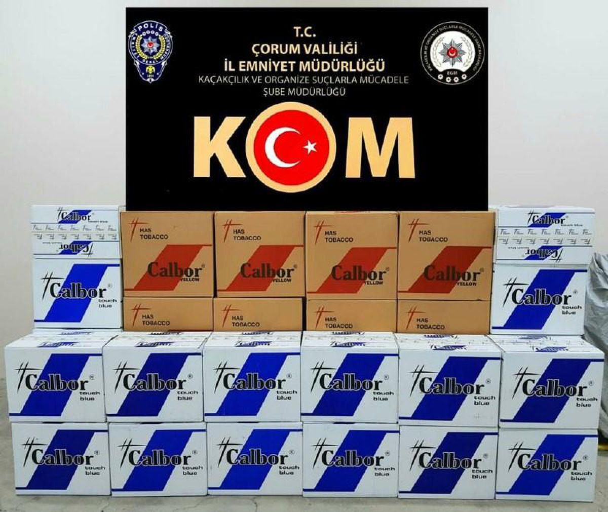 Çorum\'da 400 bin bandrolsüz makaron ele geçirildi