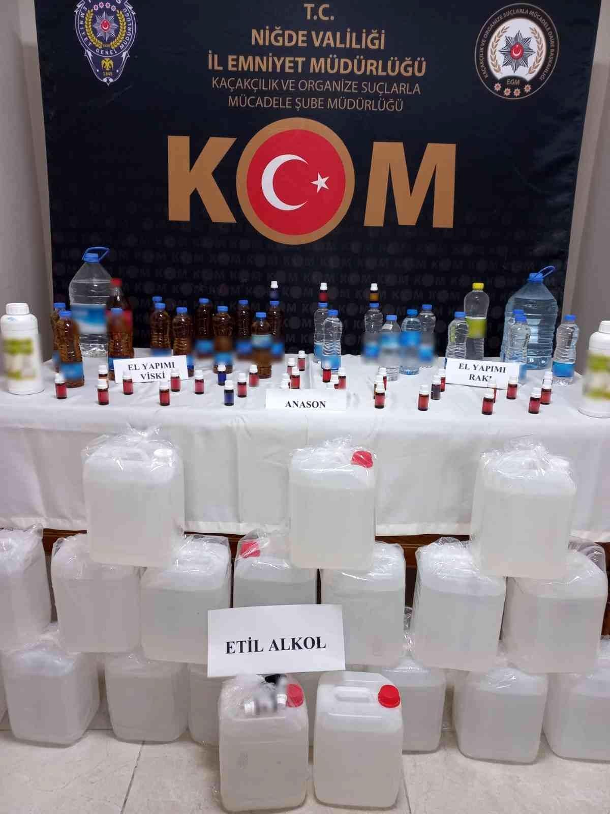 Niğde\'de kaçak alkol satan 1 kişi tutuklandı