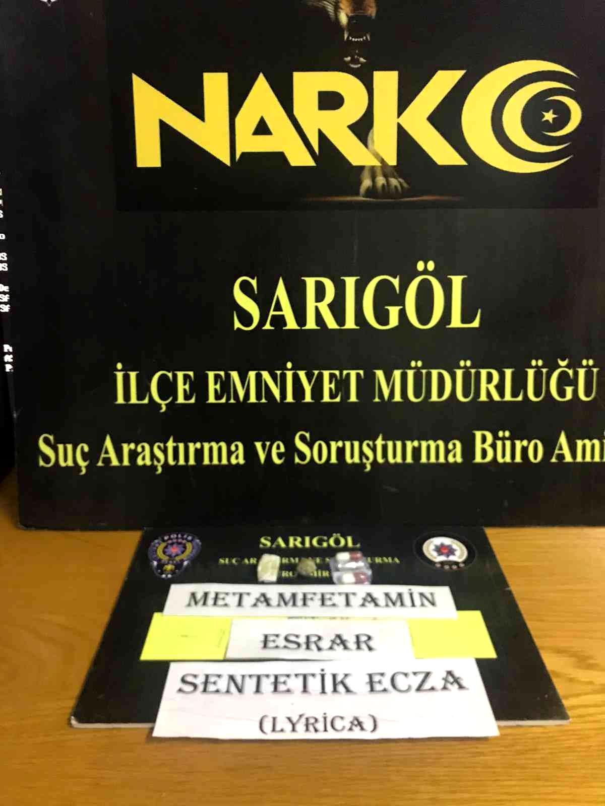 Sarıgöl\'de emniyet ekipleri çok sayıda uyuşturucu madde ele geçirdi