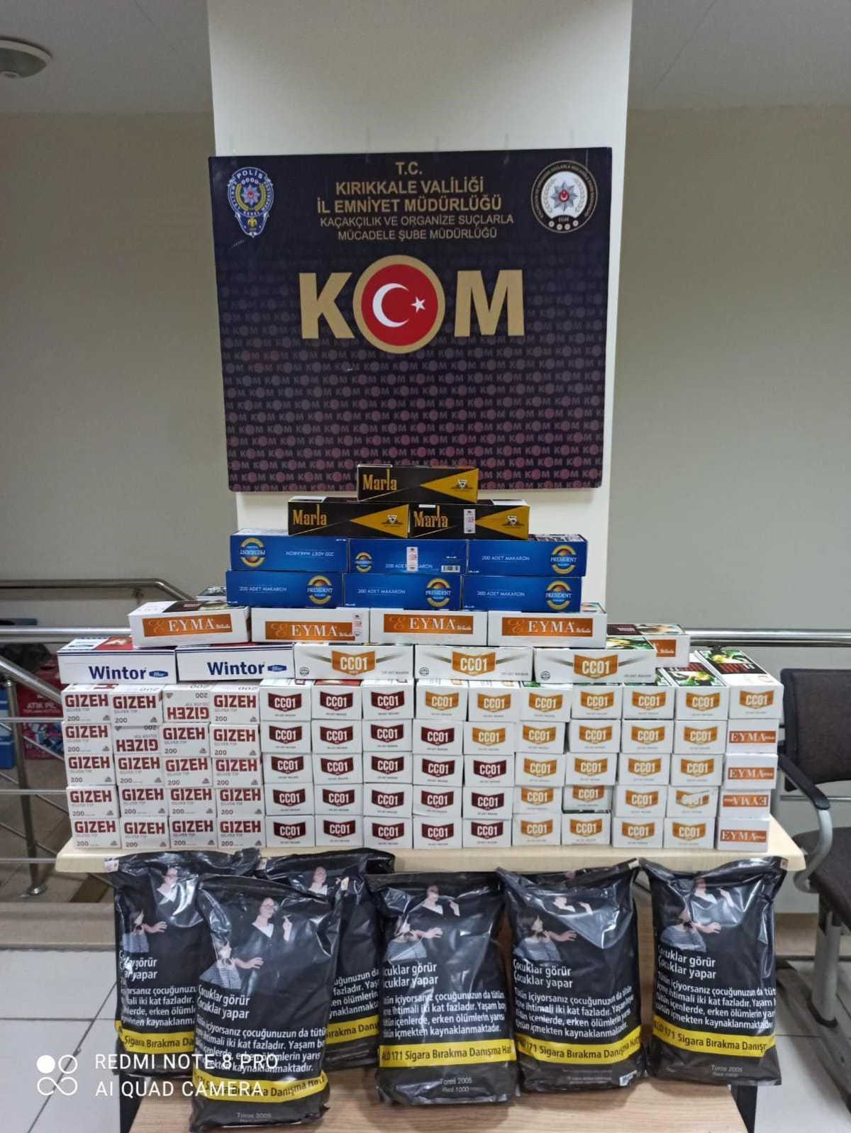 Kırıkkale\'de 19 bin 400 makaron ve 6 kilogram kaçak tütün ele geçirildi