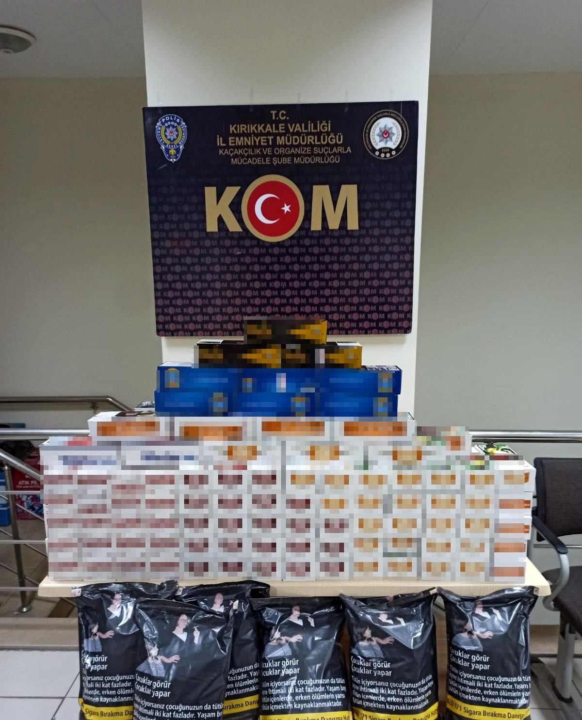 Kırıkkale\'de kaçak tütün operasyonu: 19 bin 400 adet makaron ele geçirildi