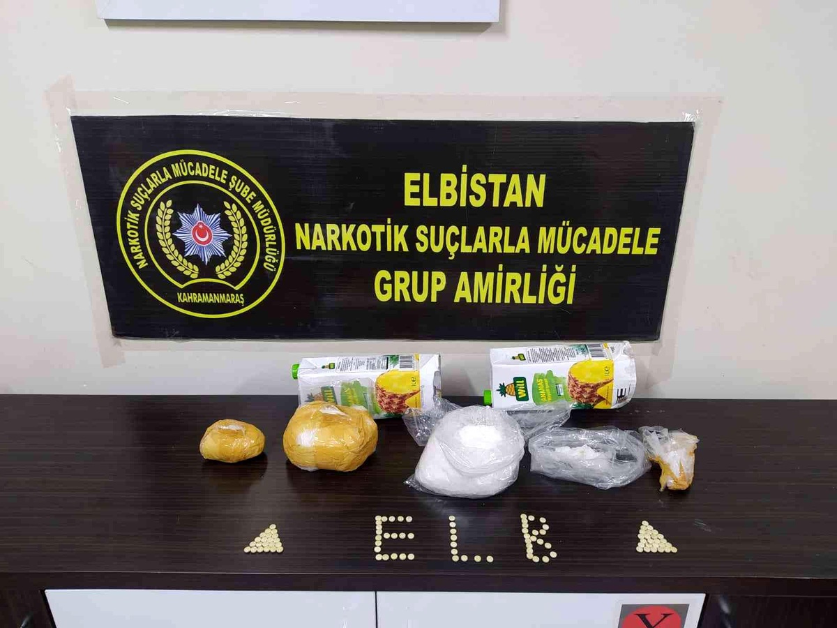 Meyve suyu kutusuna gizlenen uyuşturucuya 3 tutuklama