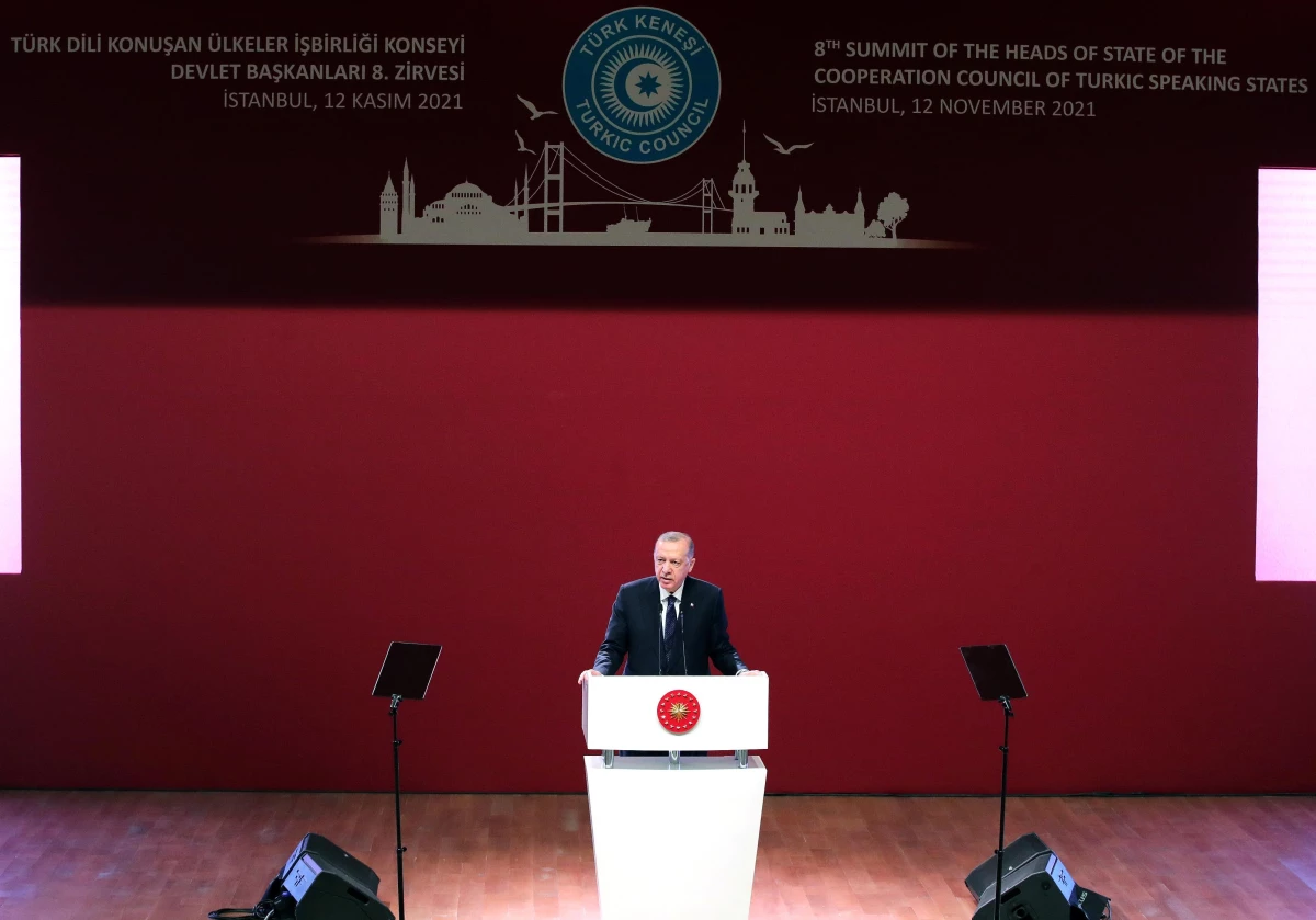 Cumhurbaşkanı Erdoğan, Türk Konseyi Devlet Başkanları 8. Zirvesi\'nin basın toplantısında konuştu: (1)
