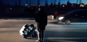 Hurda toplayan yaşlı kadına otomobil çarptı