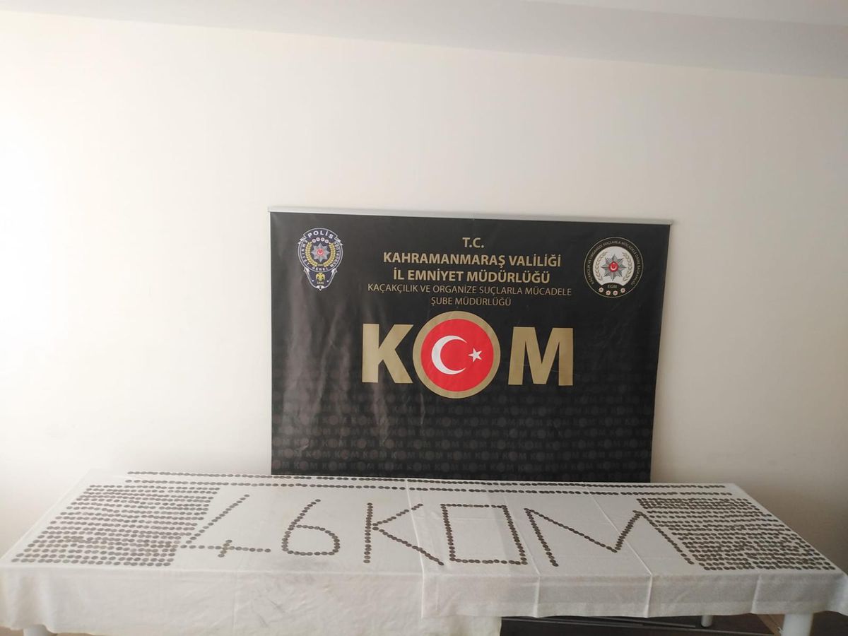 Kahramanmaraş\'ta 1154 sikke ele geçirildi