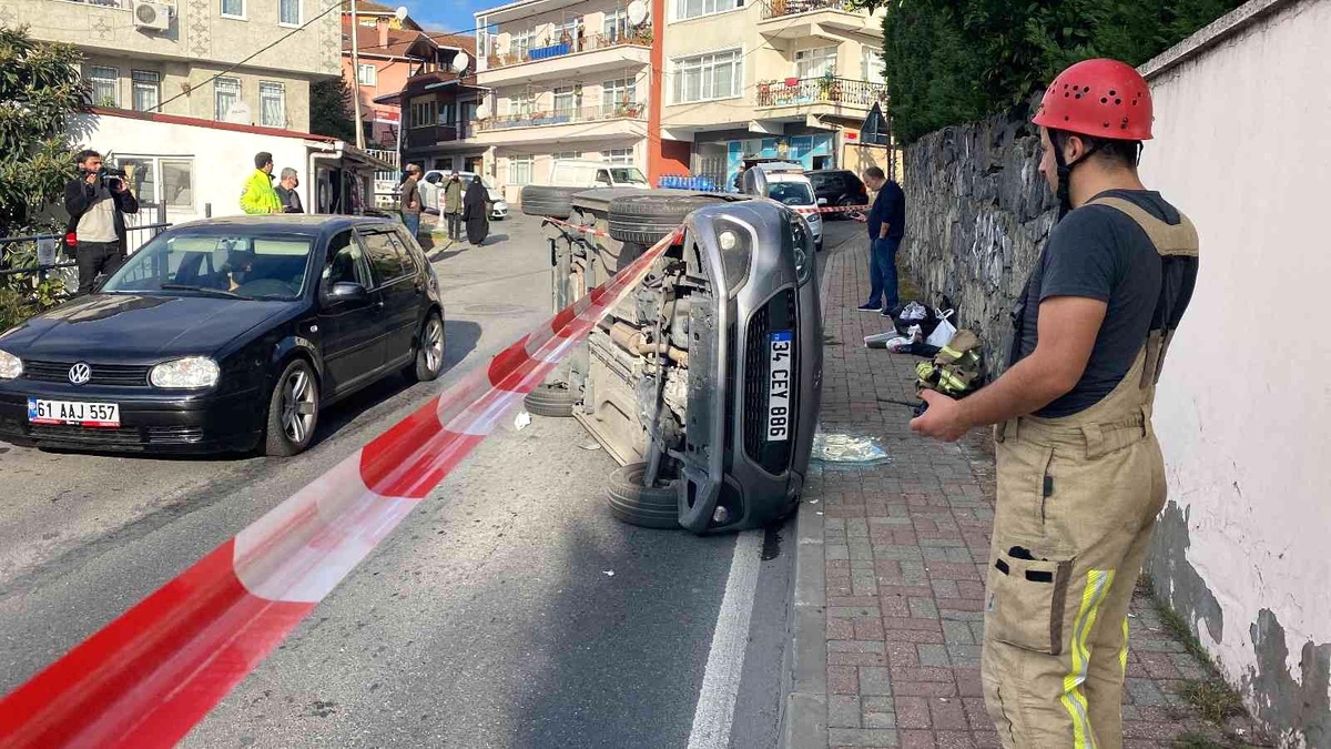 Sarıyer\'de kontrolden çıkan araç kaza yaptı: 1 yaralı