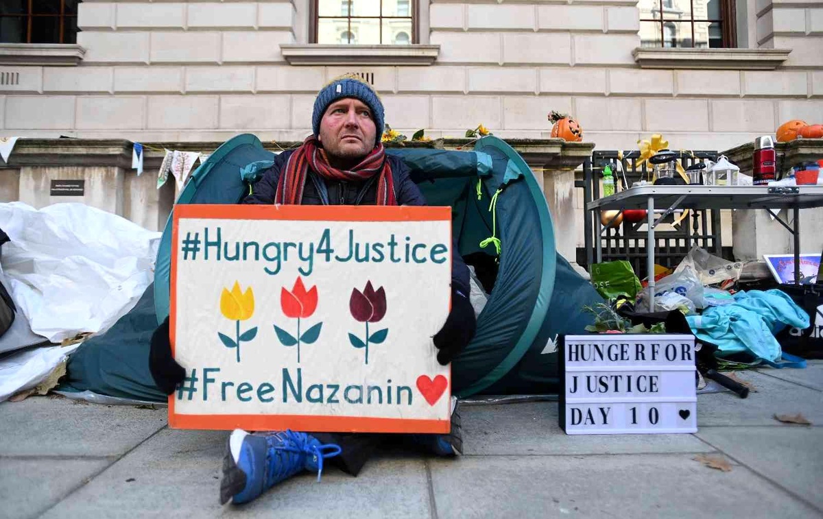 Casuslukla suçlanan İranlı Nazanin\'in eşi açlık grevine son verdi