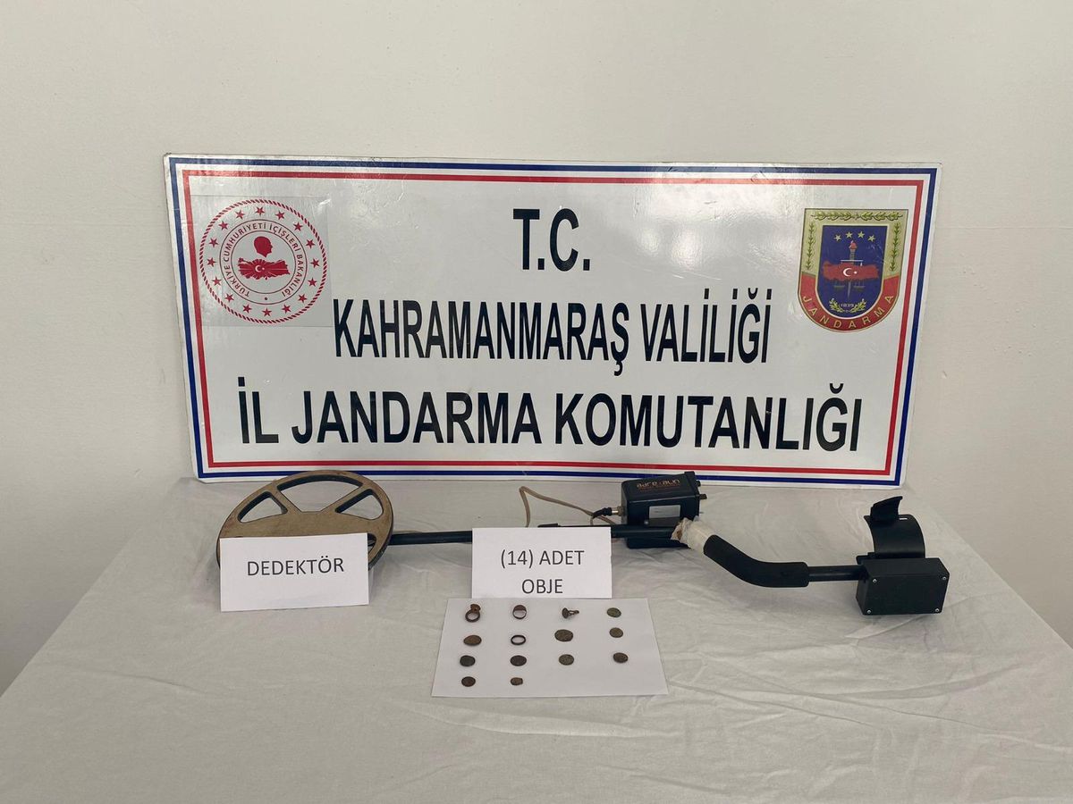 Kahramanmaraş\'ta tarihi eser niteliği taşıdığı değerlendirilen 14 obje ele geçirildi