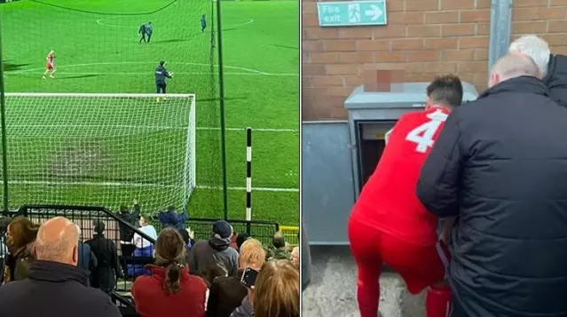 Football player repaired the stadium’s broken lights