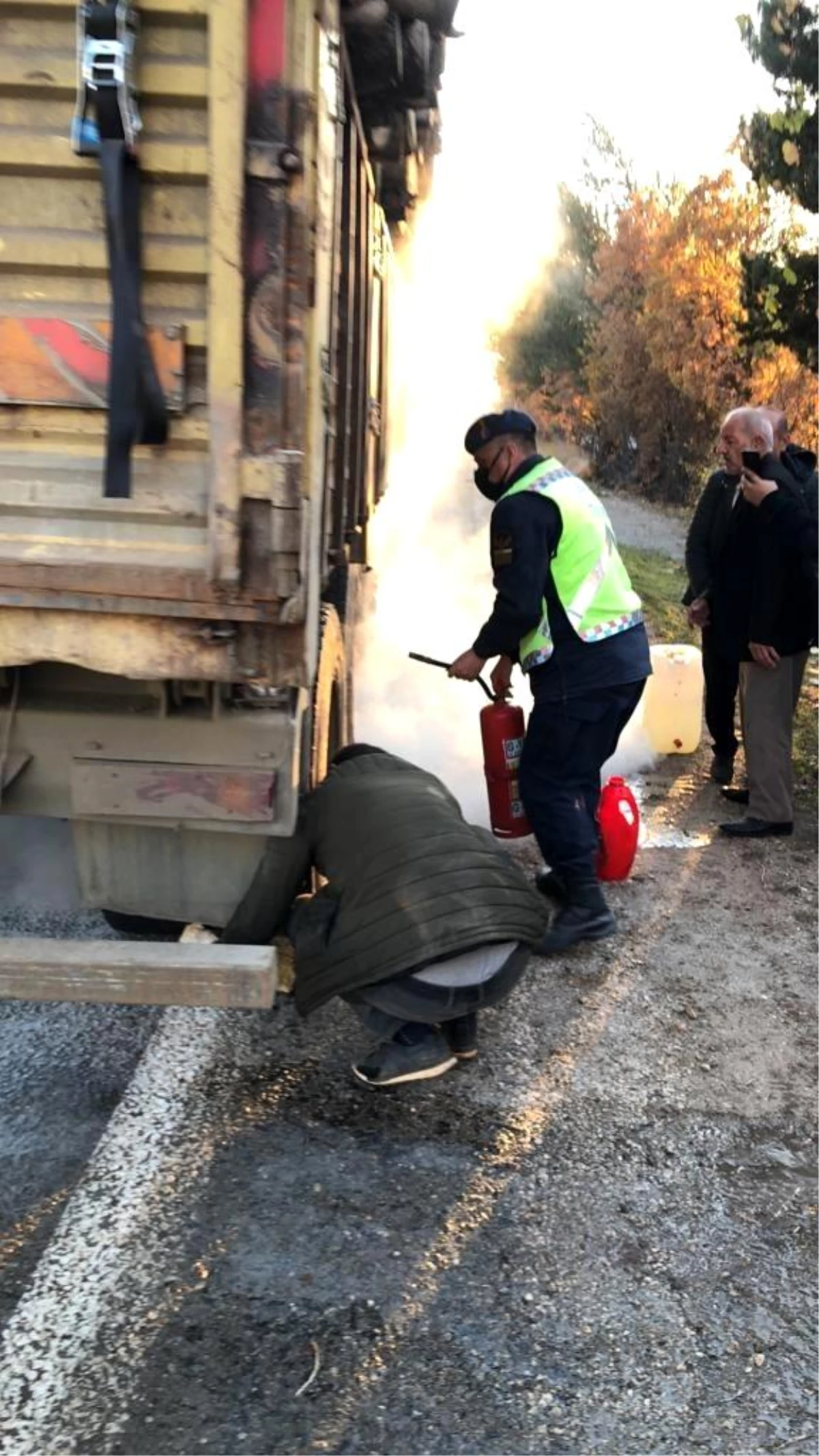 Giresun\'da jandarmanın dikkati olası yangını önledi