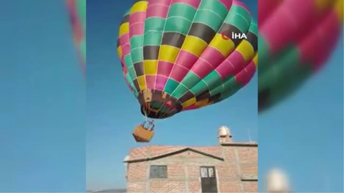 Meksika\'da sıcak hava balonu eve çarptı