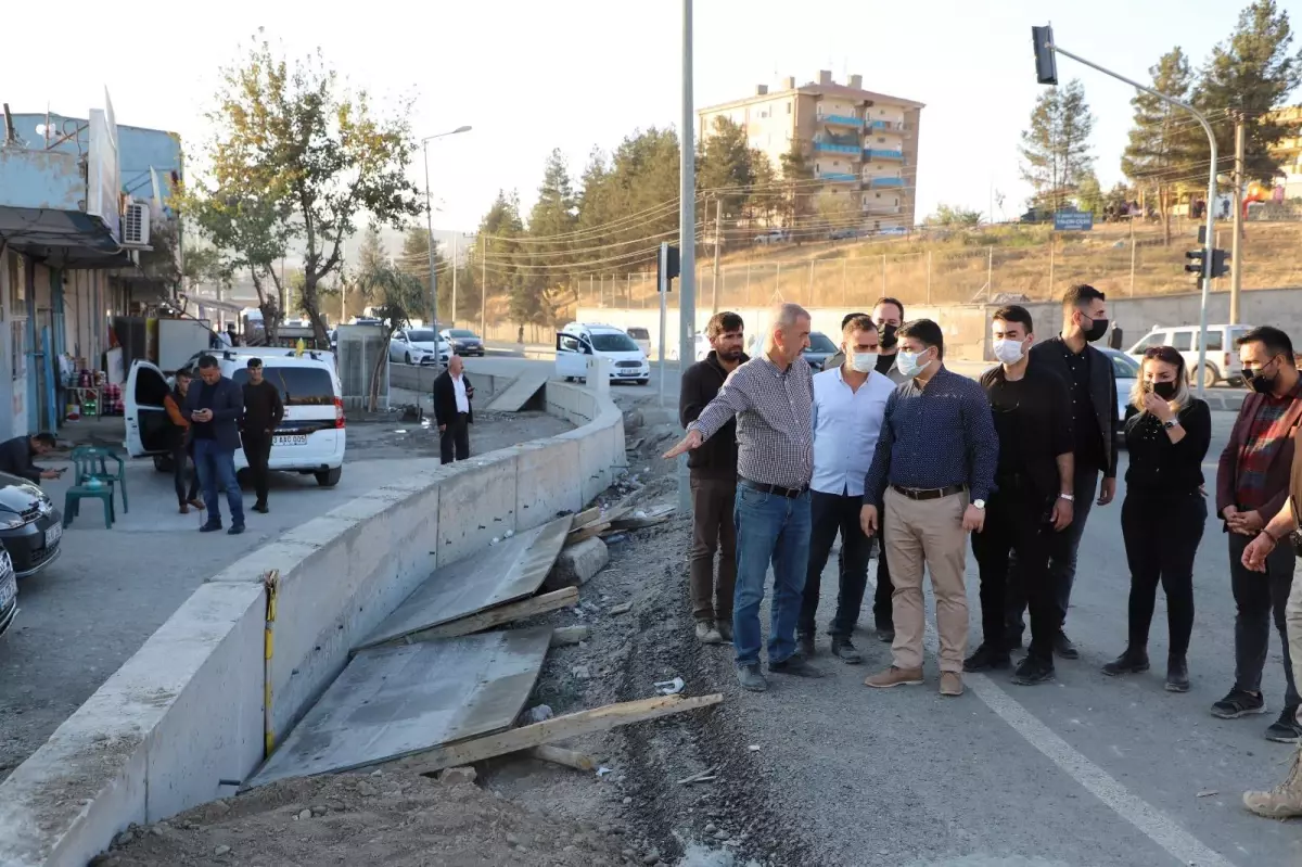 Cizre Kaymakamı Tunç, ilçede devam eden çalışmaları yerinde inceledi