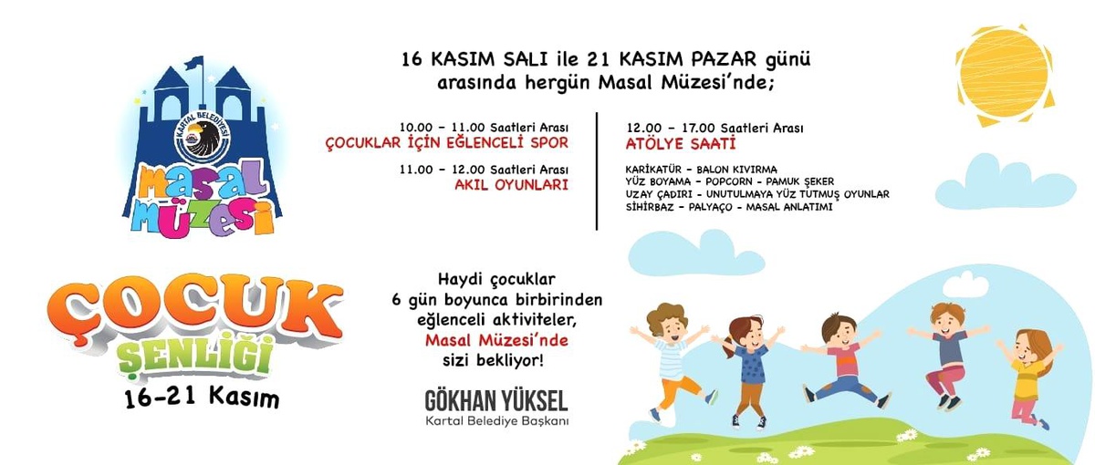 Kartallı minikler ara tatilinin tadını, \'Çocuk Şenliği\' ile çıkaracak