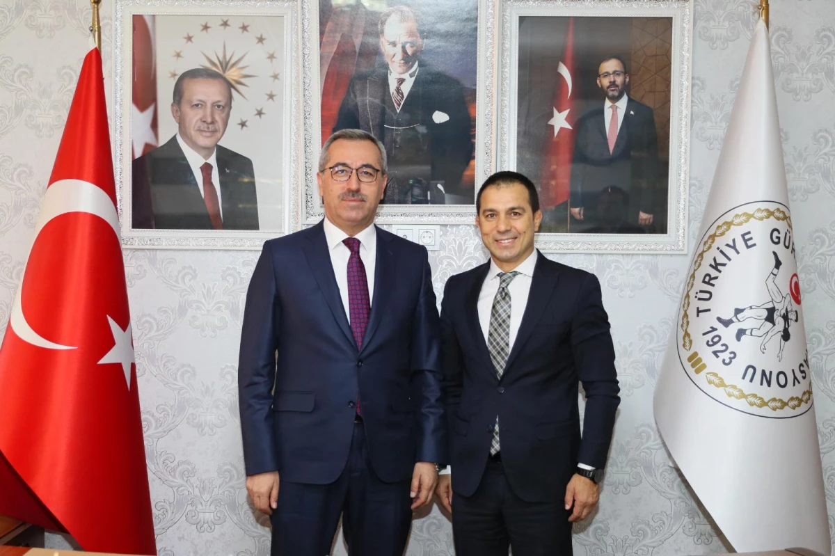 Kahramanmaraş Büyükşehir Belediye Başkanı Güngör, Güreş Federasyonu Başkanı Eroğlu ziyaret etti