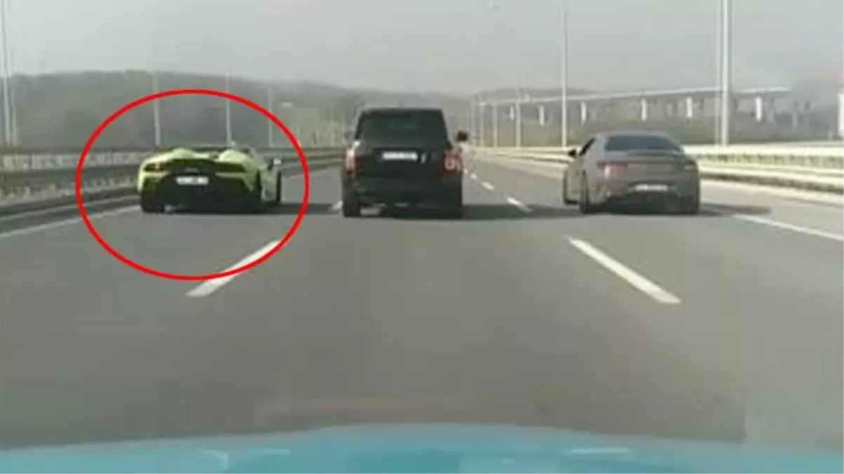 Otoyolda yarış yapan araçlardan biri Gökhan Çıra\'ya ait çıktı