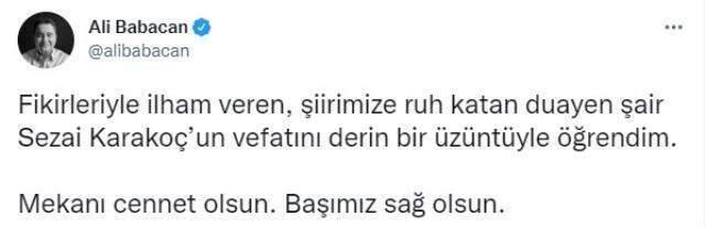 Son Dakika: Ünlü şair Sezai Karakoç hayatını kaybetti