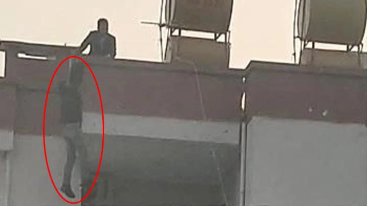 Çatıdan atlayan adamı, polis işte böyle kurtardı