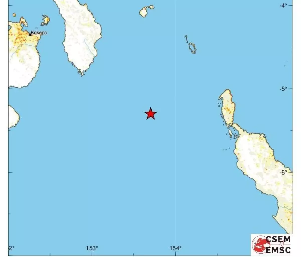 Papua Yeni Gine\'de 6.3 büyüklüğünde deprem