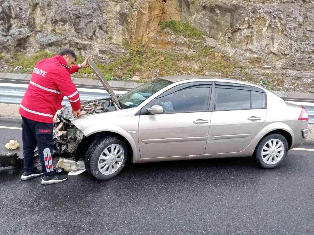 Bariyerlere çarparak durabildi