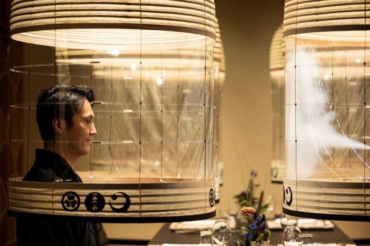 Lüks Japon restoranından ilginç korona virüs tedbiri