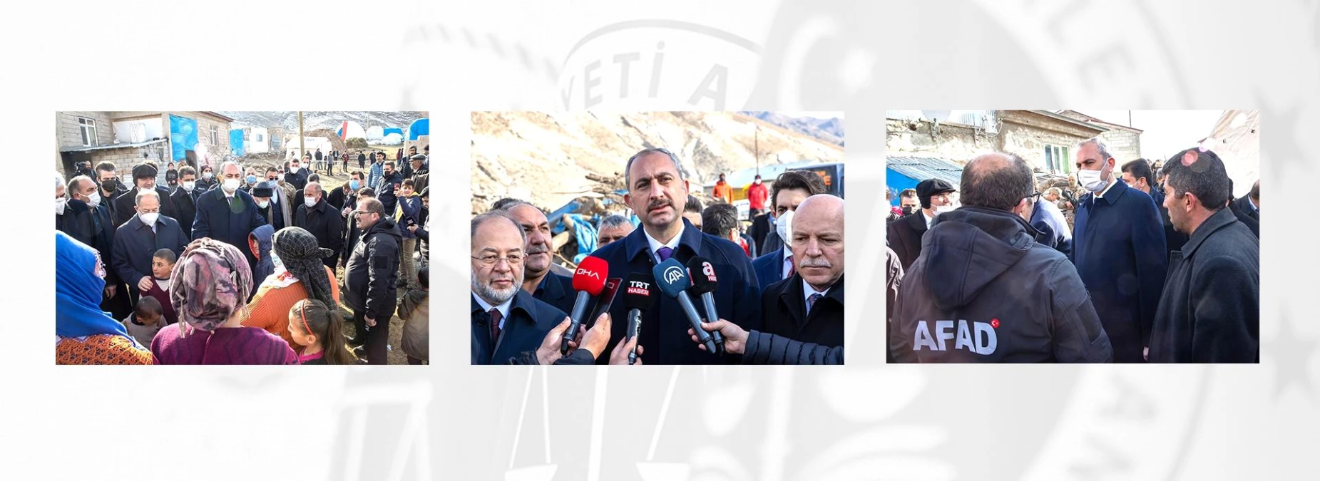 Adalet Bakanı Gül, depremden etkilenen Topçu Mahallesi\'ni ziyaret etti