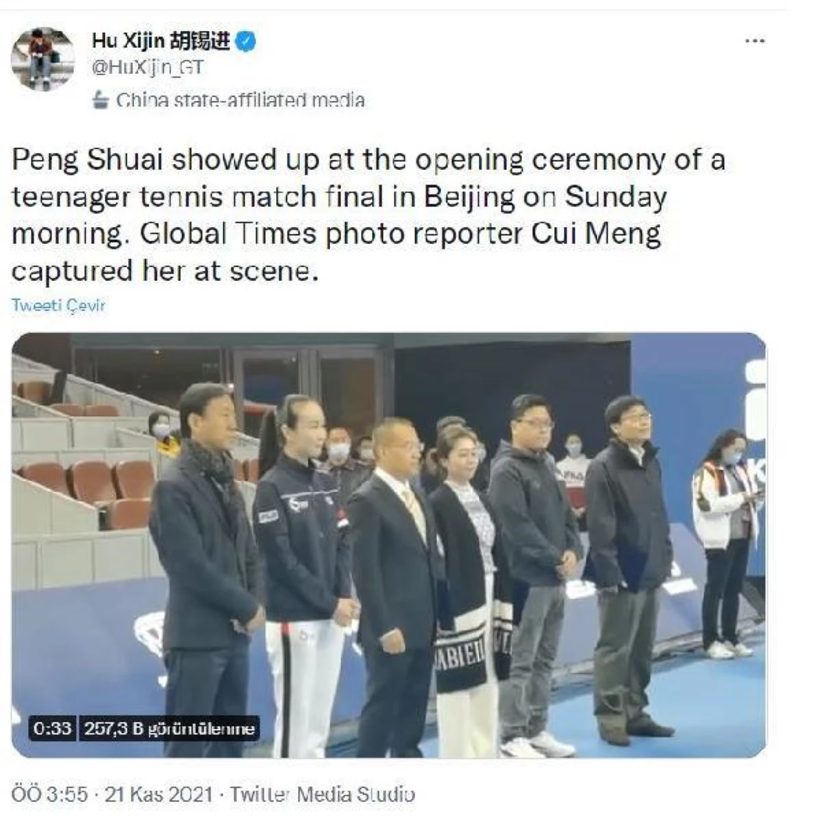 Çin devlet medyası, kayıp tenisçinin \'yaşam kanıtı\' görüntülerini paylaştı