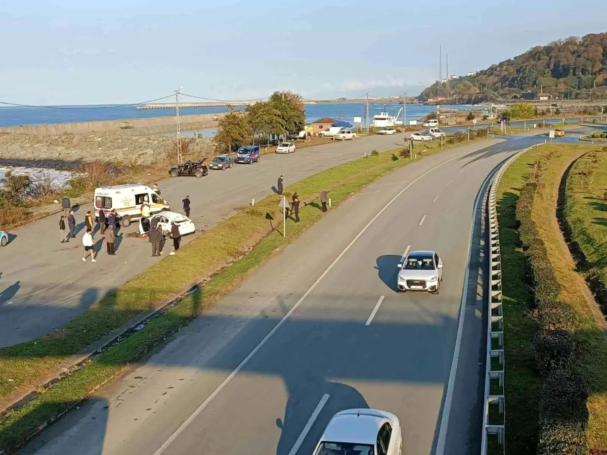 Rize\'de takla atan aracın sürücüsü yaralandı