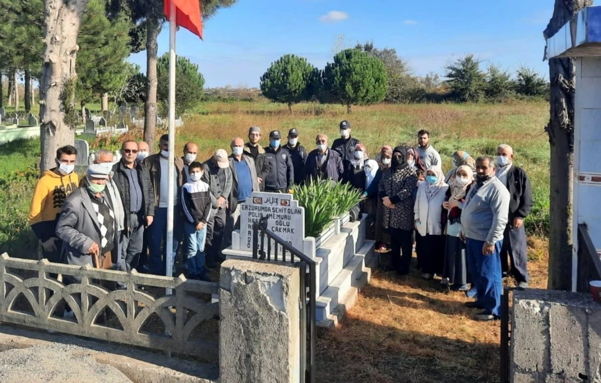 Son dakika yerel: Şehit polis memuru mezarı başında dualarla anıldı