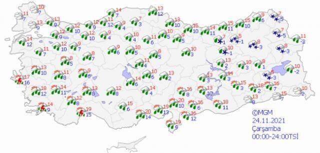 Meteoroloji'den 27 ile sarı ve turuncu kodlu uyarı: Sağanak ve kar geliyor