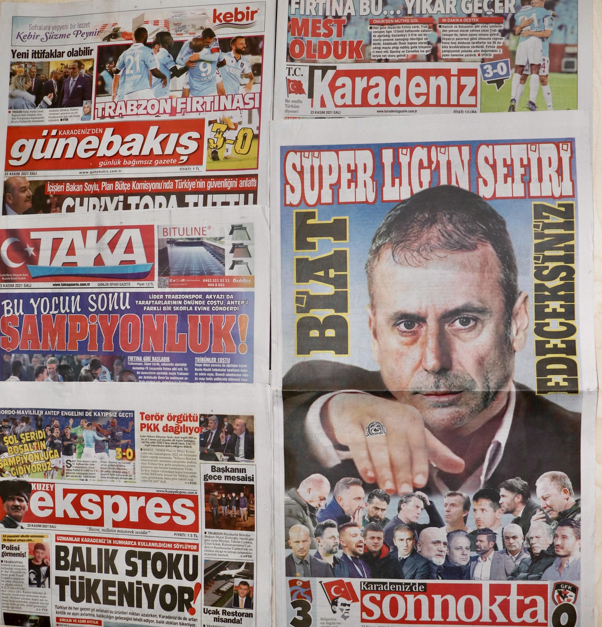 Trabzonspor\'un Gaziantep FK galibiyetinin yerel basınında yankıları