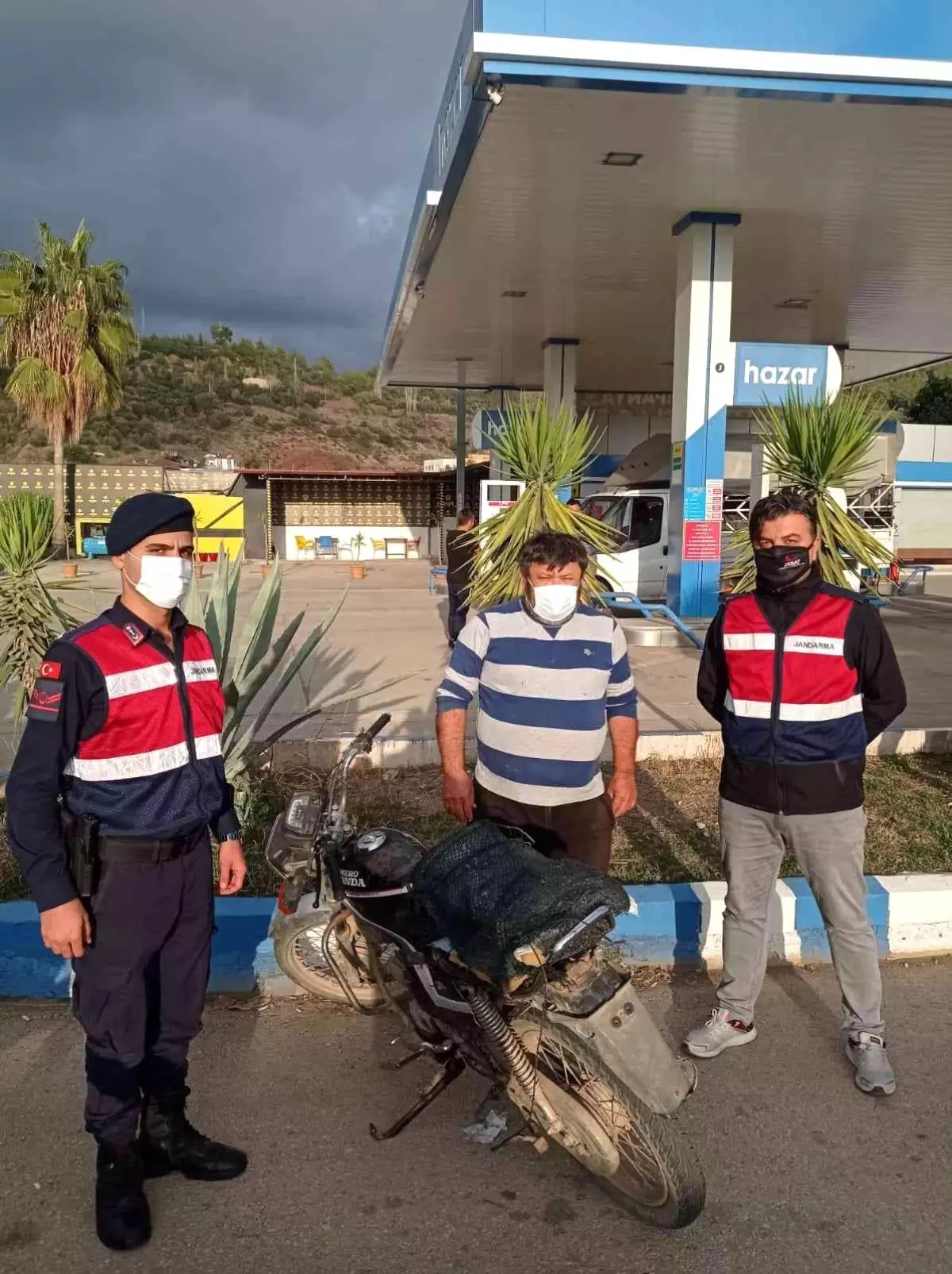 Çaldığı motosiklet ile yakaladı