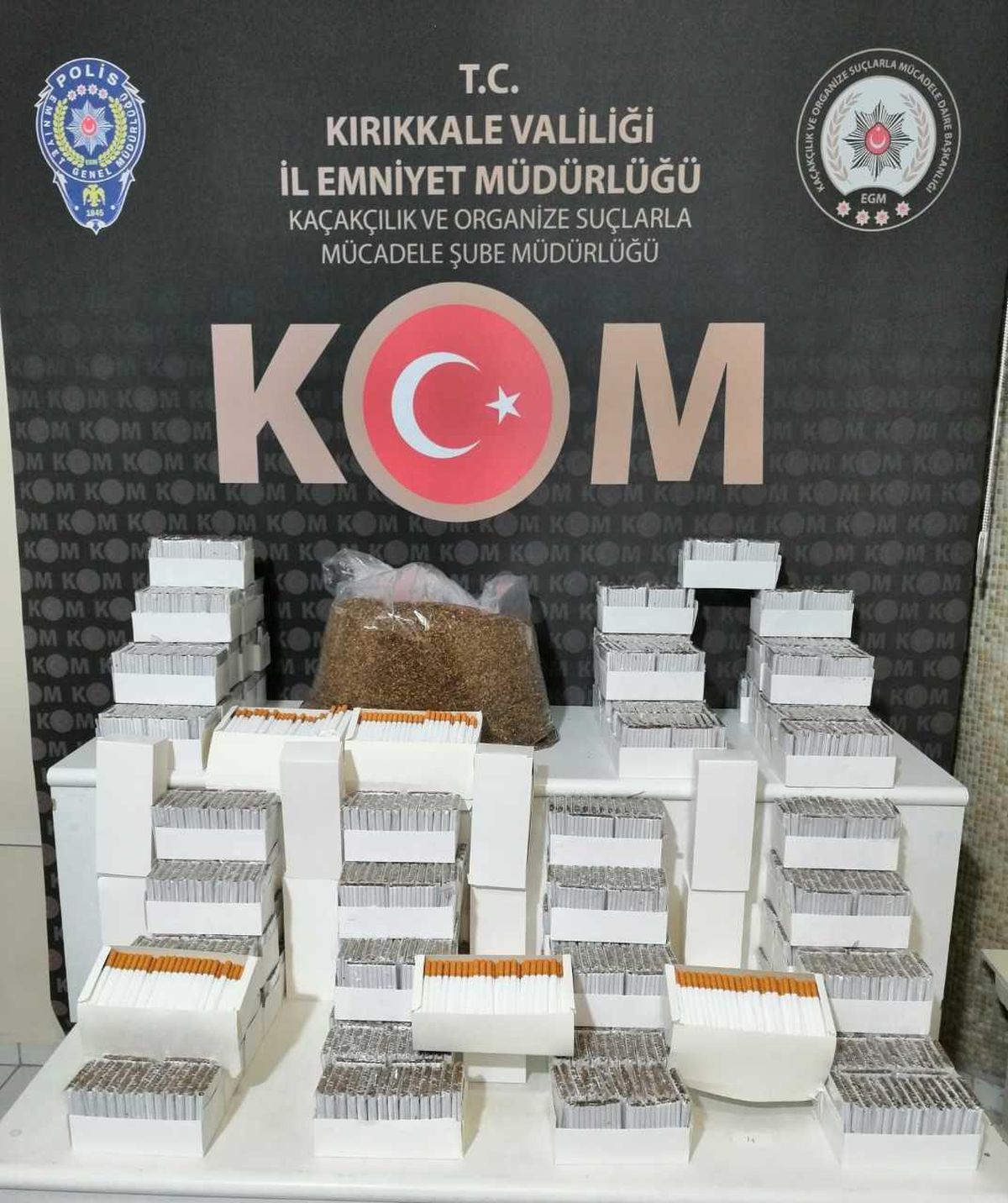Kırıkkale\'de 26 bin 840 makaron ve 6,5 kilogram kaçak tütün ele geçirildi