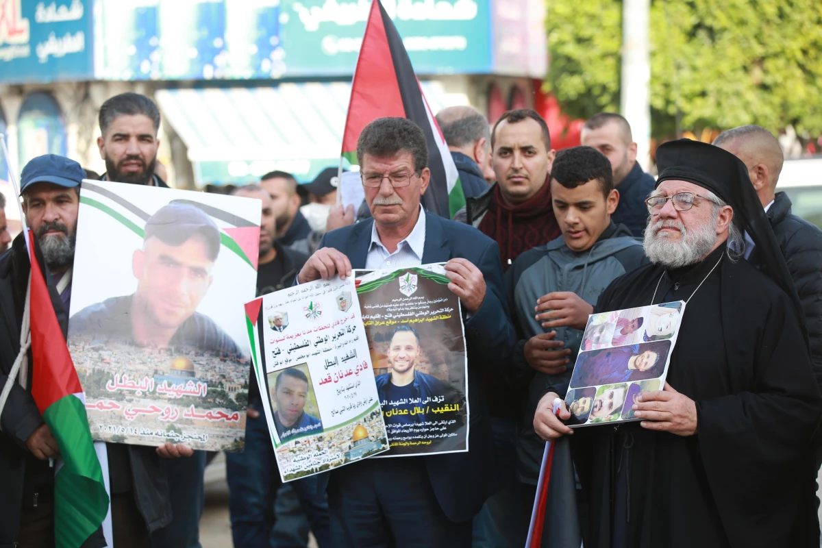 Batı Şeria\'da, İsrail\'in alıkoyduğu cenazelerin teslim edilmesi talebiyle gösteri