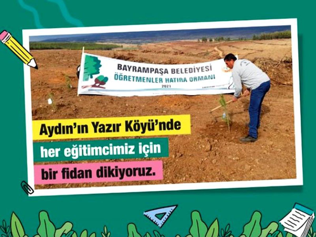 Bayrampaşa\'da her öğretmen için bir ağaç