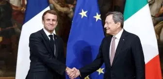 Fransa Cumhurbaşkanı Macron ve İtalya Başbakanı Draghi bir araya geldi