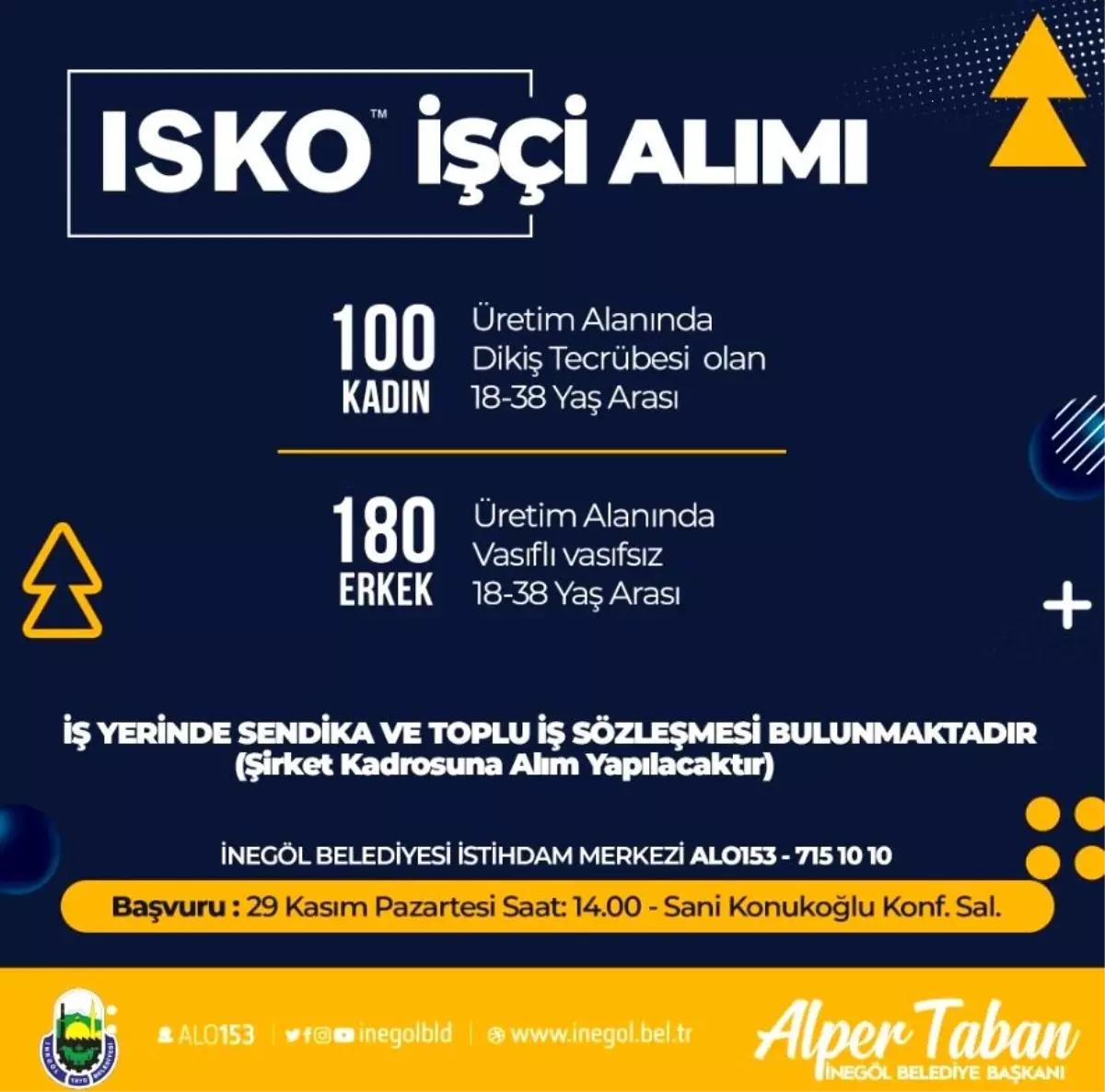 İSKO 280 personel alacak