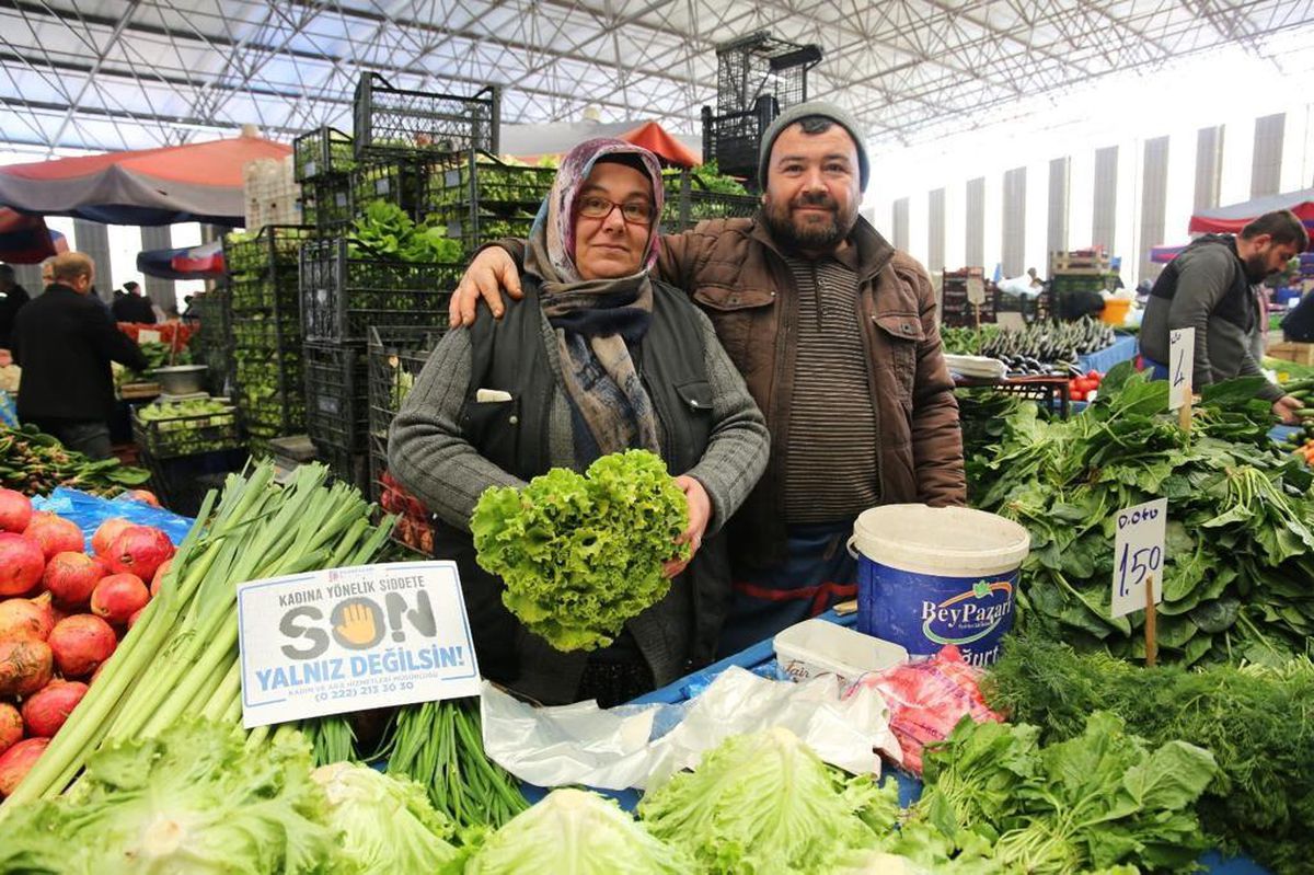 Odunpazarı "kadına şiddete dur" dedi