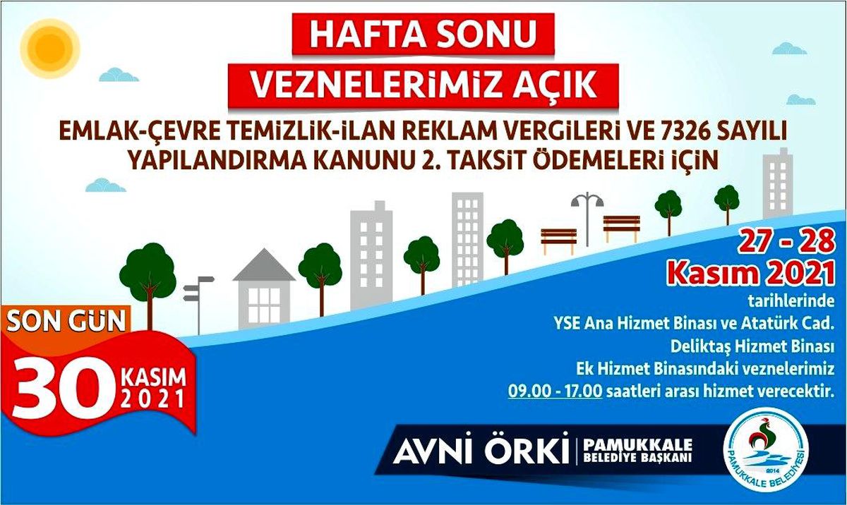 Pamukkale\'de hafta sonu vezneler açık olacak